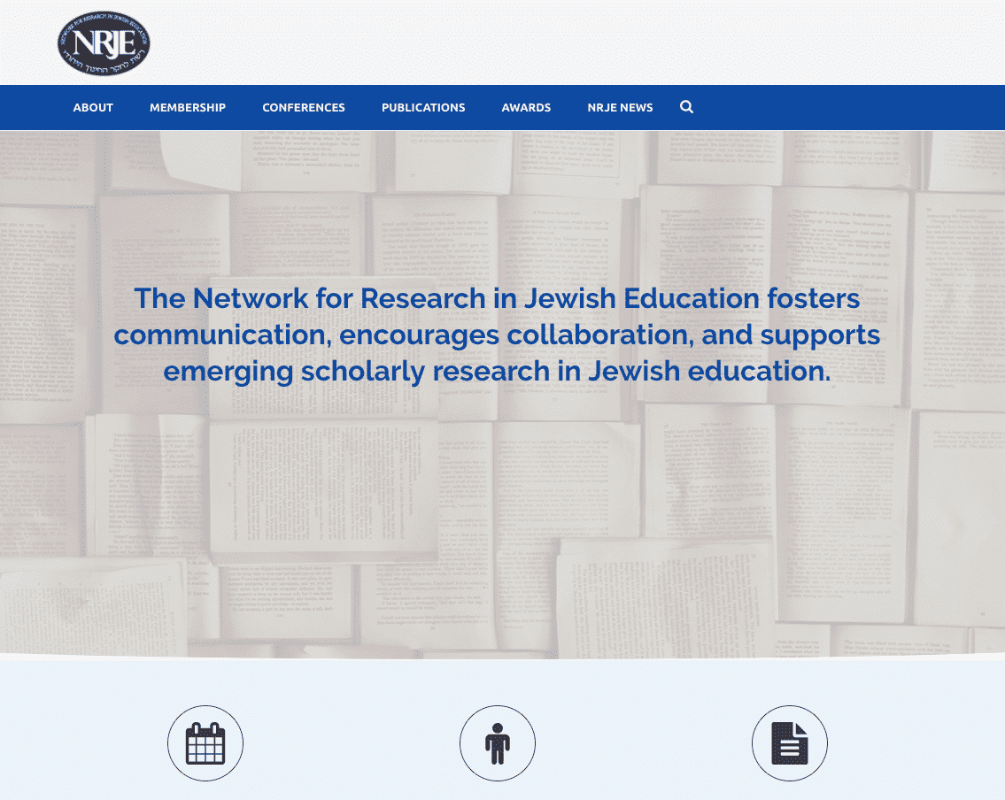 Screenshot of New Website for NRJE