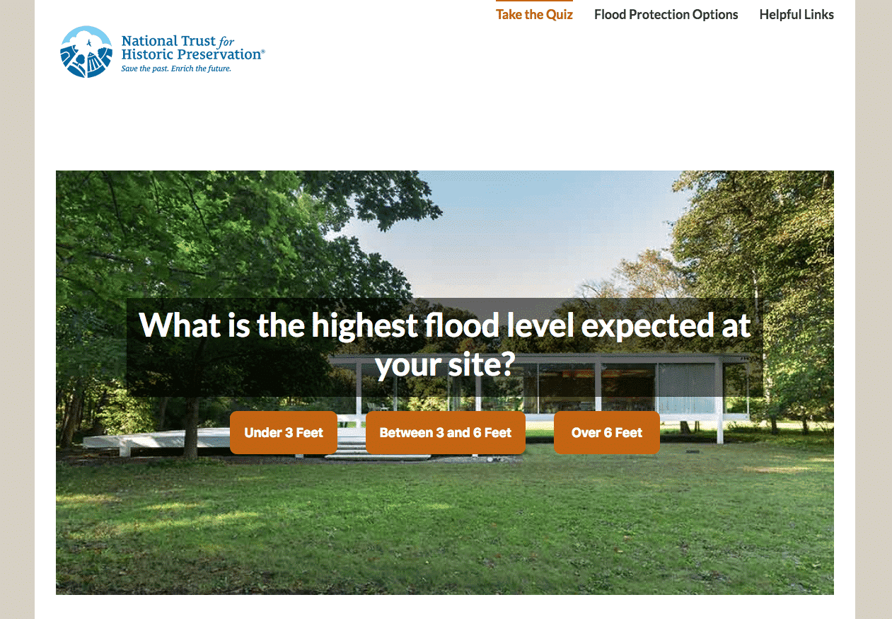 Screenshot of Flood Mitigation Decision Guide