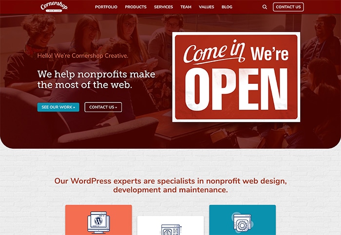 Cornershop Creative can help your nonprofit with its website maintenance needs.