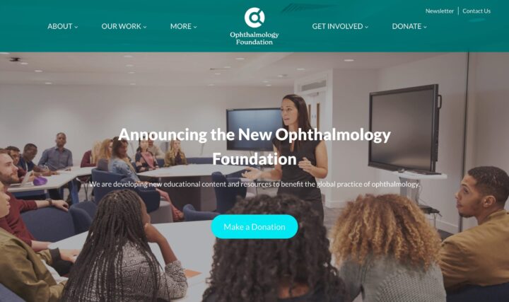 Screenshot of the Ophthalmology Foundation website