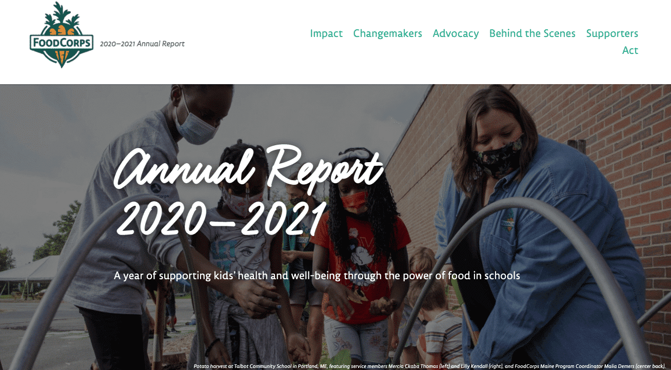 Screenshot of Healthy Food Initiative Keeps Stakeholders Informed with New Annual Report