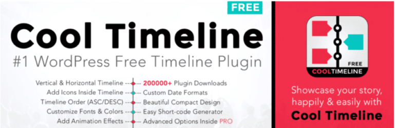 Screenshot of Cool Timeline Plugin.