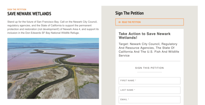 Saving Newark Wetlands Petition