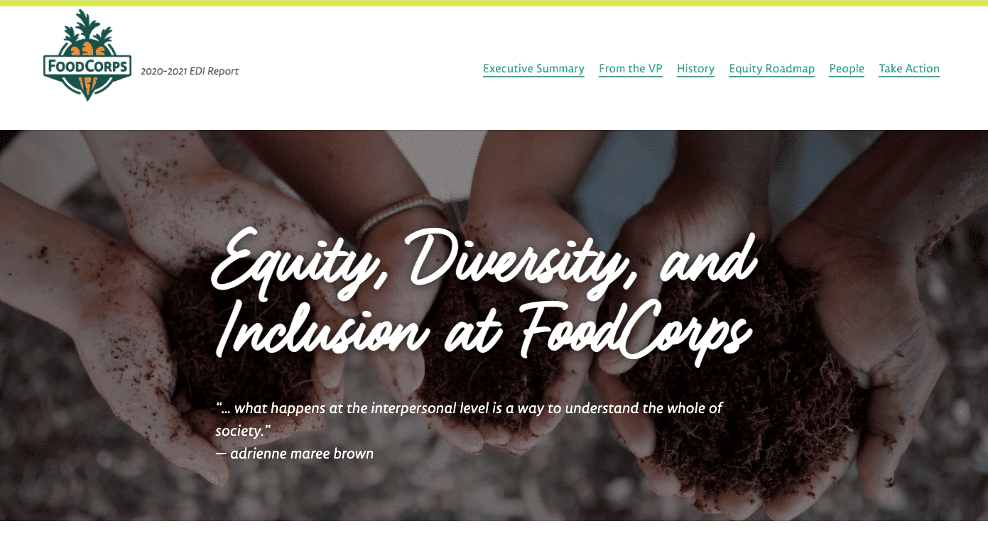 Screenshot of An updated Way to Display Equity, Diversity, and Inclusion Reports