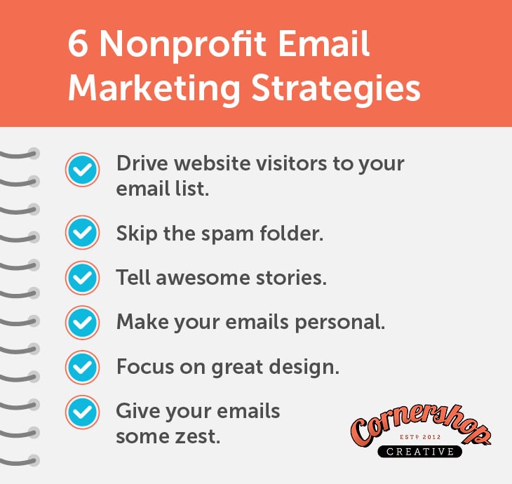 These are our top 6 nonprofit email marketing strategies.