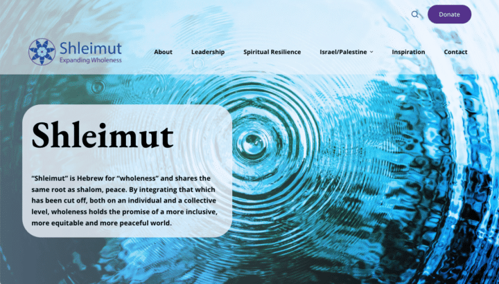 Shleimut Website Homepage