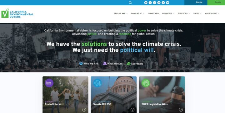 California Environmental Voters homepage