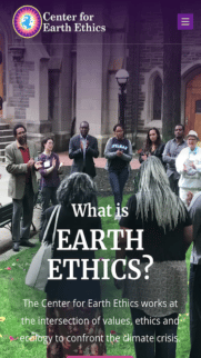 Center for Earth Ethics Mobile Website