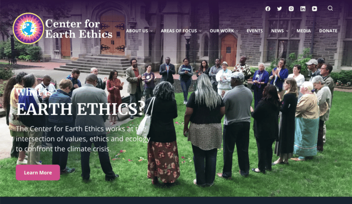 Center for Earth Ethics Website