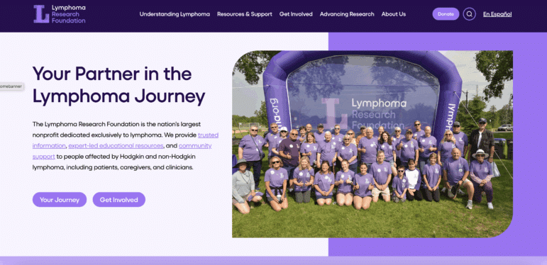 The Lymphoma Research Foundation illustrates the importance of a cohesive and recognizable brand.