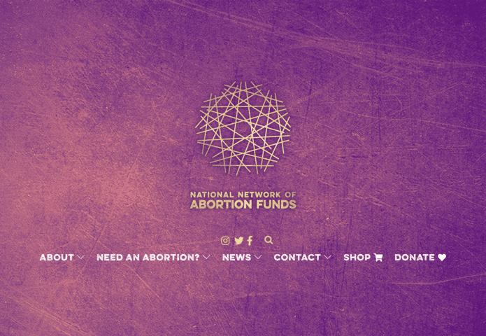 The National Network of Abortion Funds website is an example of a site that employs the nonprofit web design best practice of prioritizing accessibility.