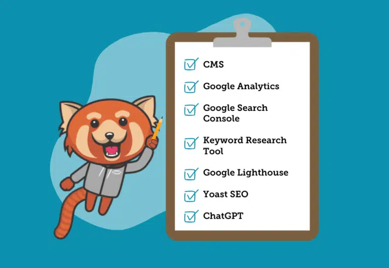 This image and the text below list some tools you may want to use for your nonprofit SEO strategy.