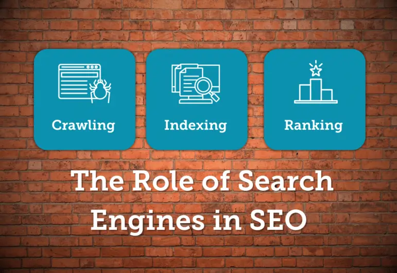This image and the text below describe the roles of search engines in SEO for nonprofits.
