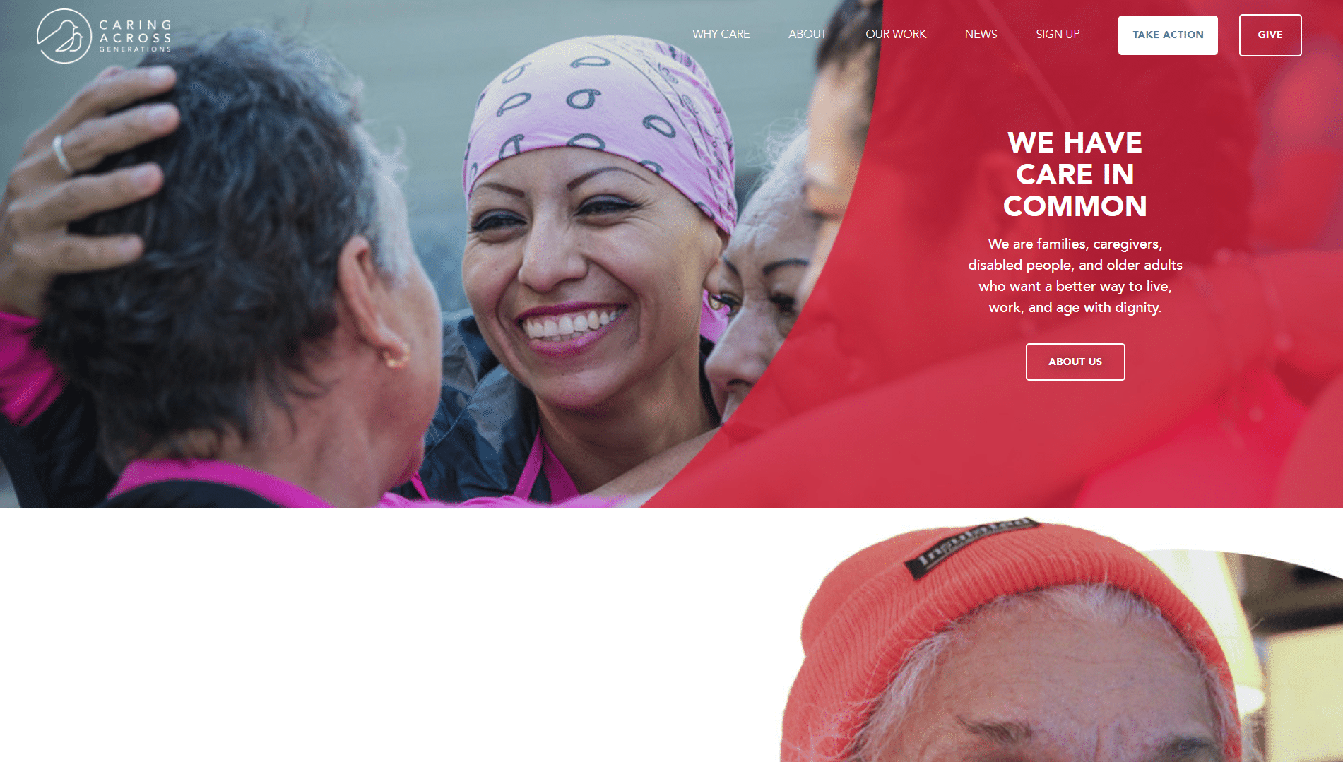Screenshot of Tracking Campaigns Without a Hitch – Caring Across Generations