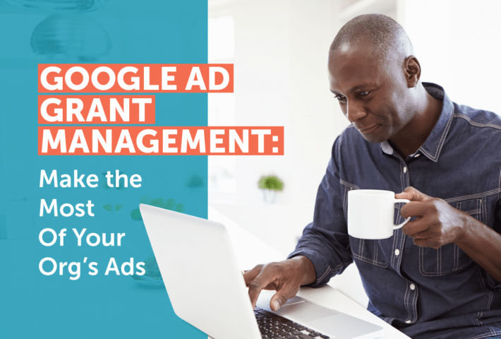 This is the feature image for our blog post on Google Ad Grant management.