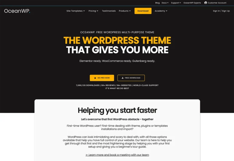 OceanWP is a WordPress theme that offers nonprofits plenty of design styles.