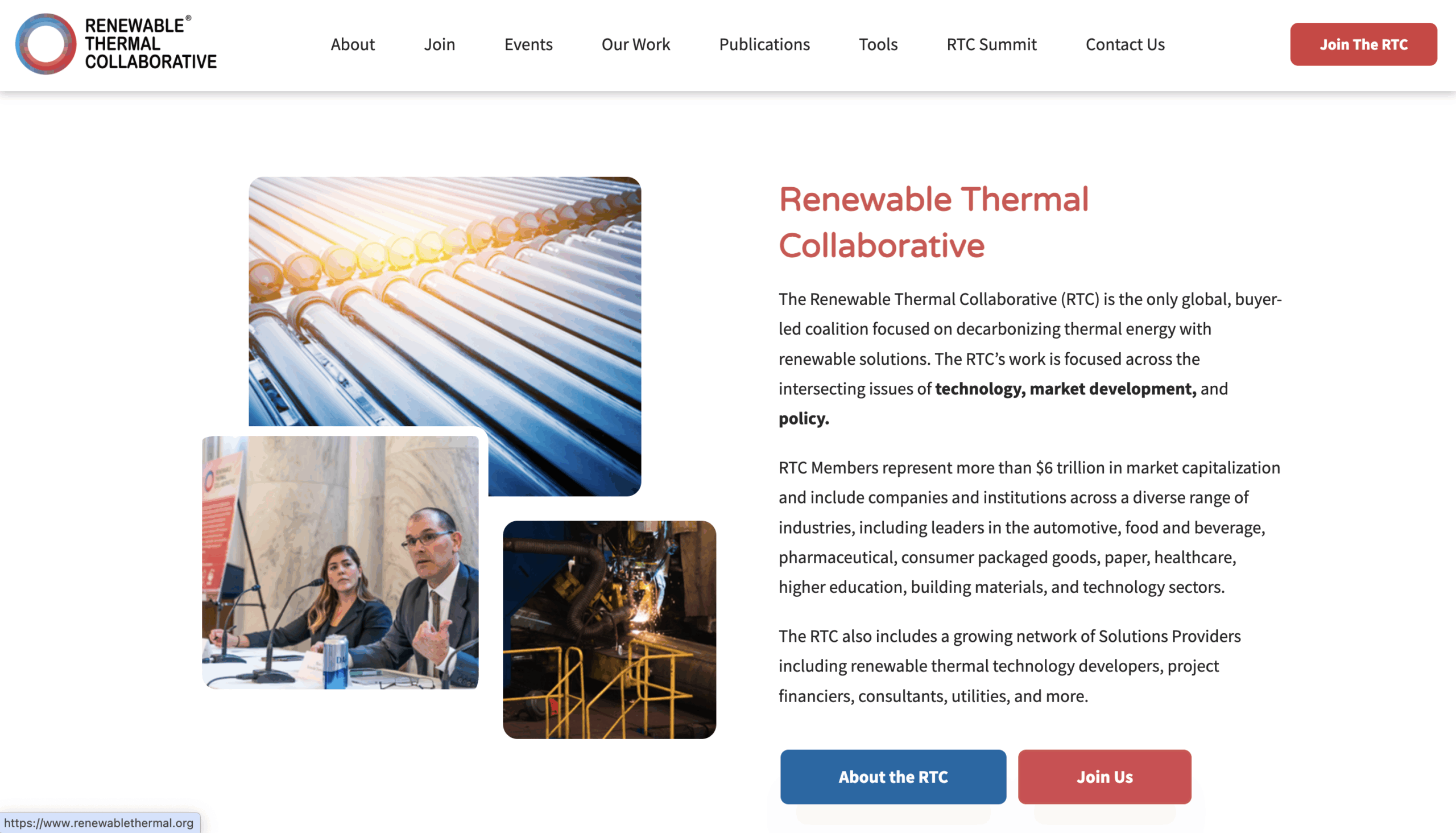 Elementor in Action: A Smart Refresh for Renewable Thermal Collaborative’s Mission-Driven Website