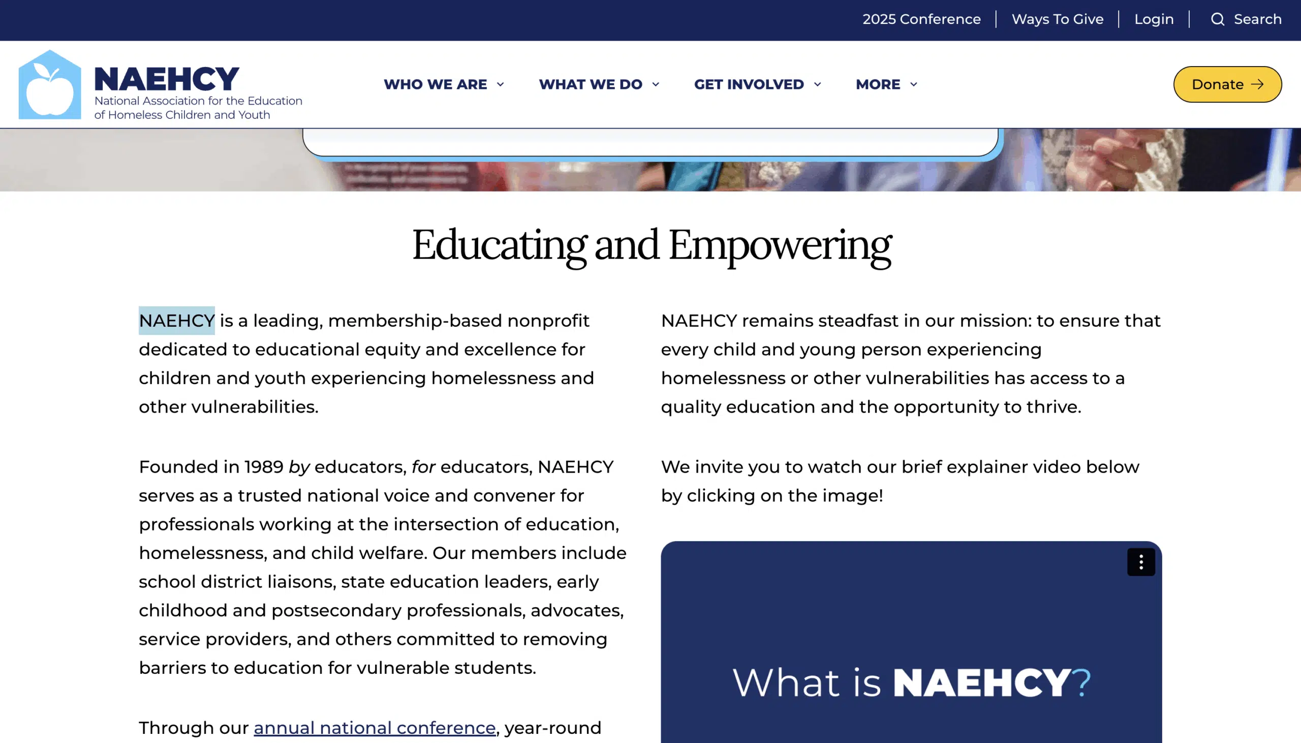 Building a Smarter Website for NAEHCY, a Leader in Educational Equity