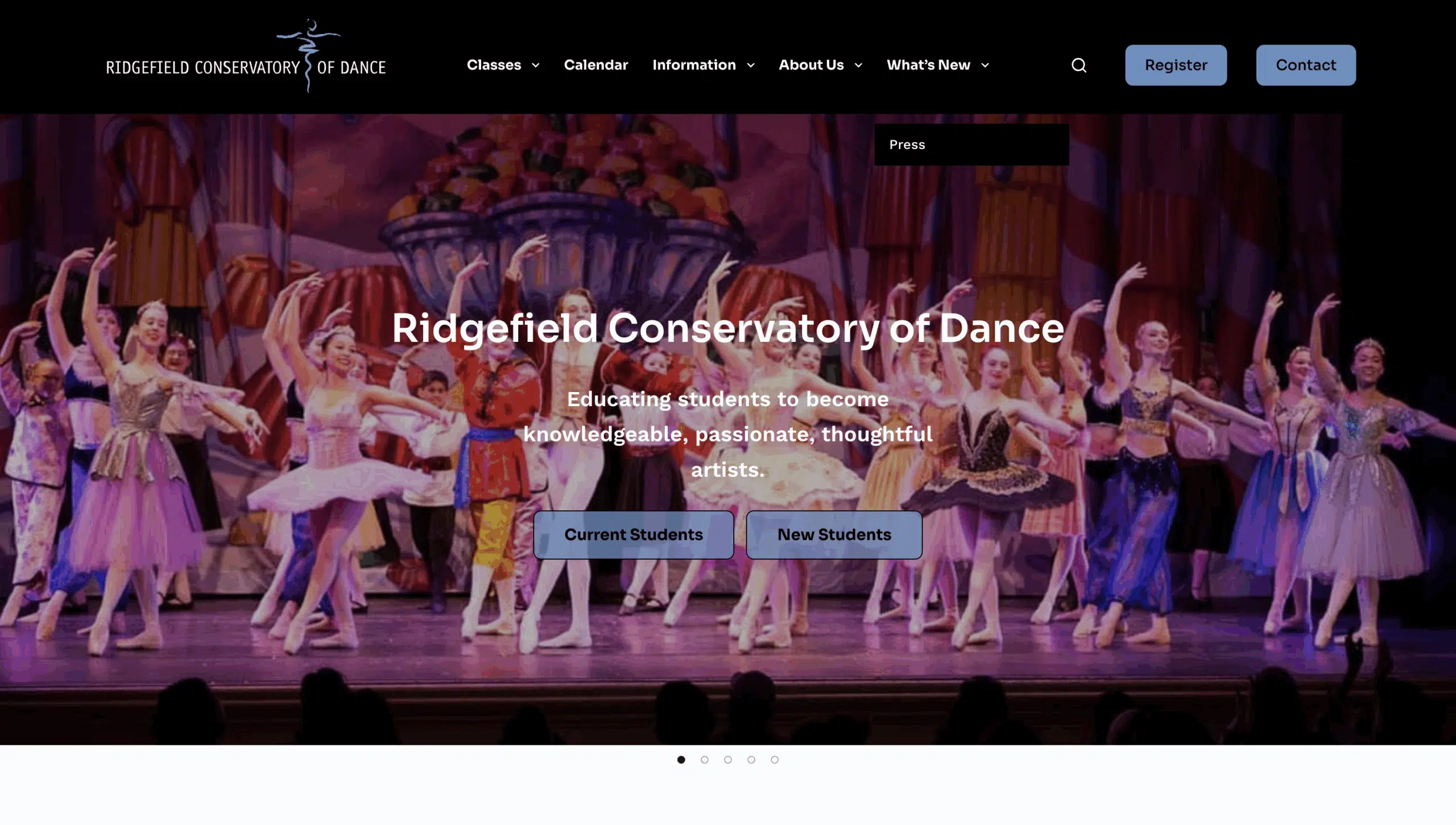Rebuilding Ridgefield Conservatory of Dance’s Site to Build a More Intuitive Registration Experience