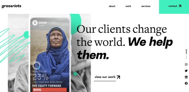 Grassriots is one of the top web designers for nonprofits because of its audience targeting expertise.