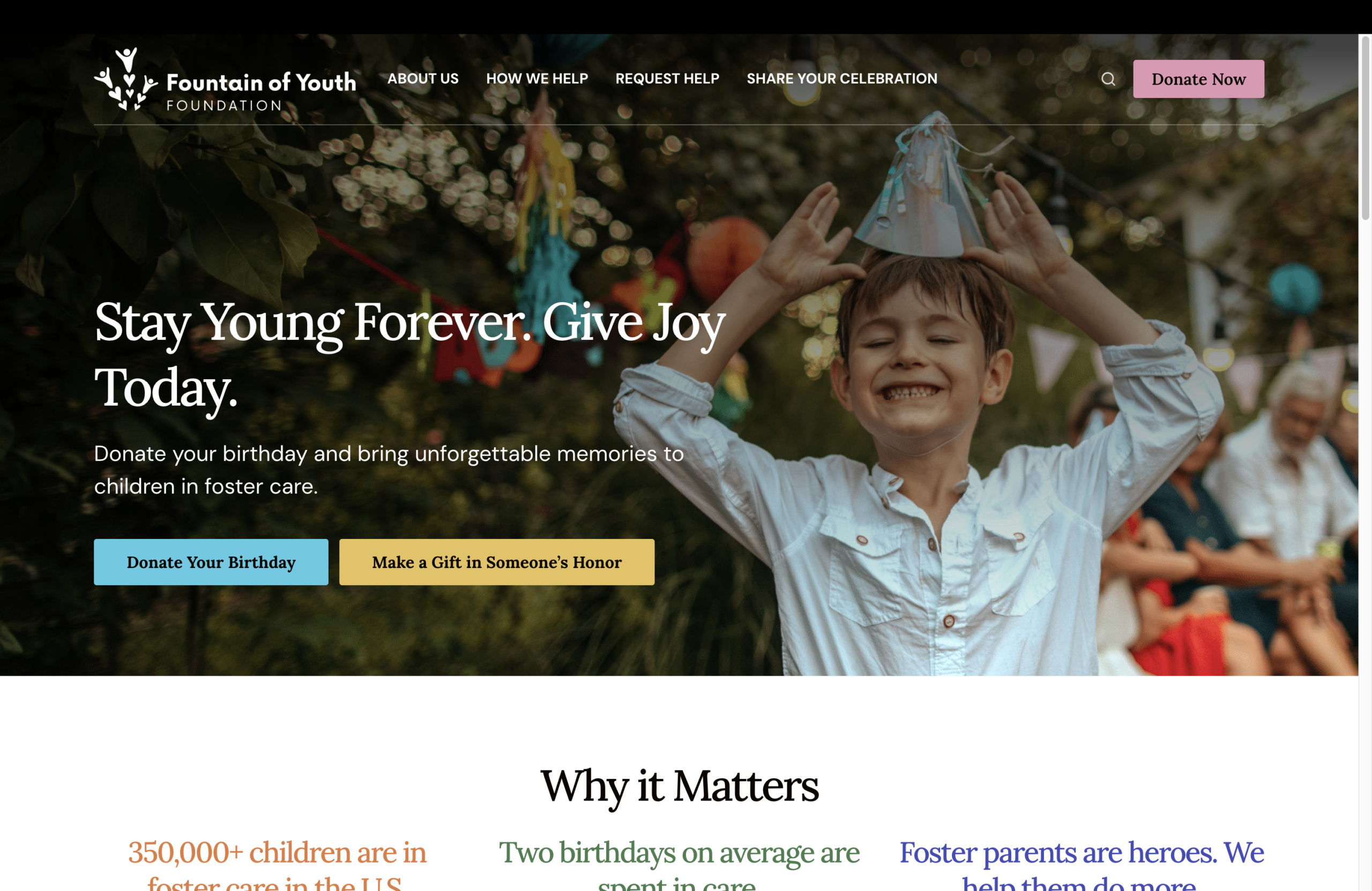 Building a Digital Fundraising Platform for the Fountain of Youth Foundation