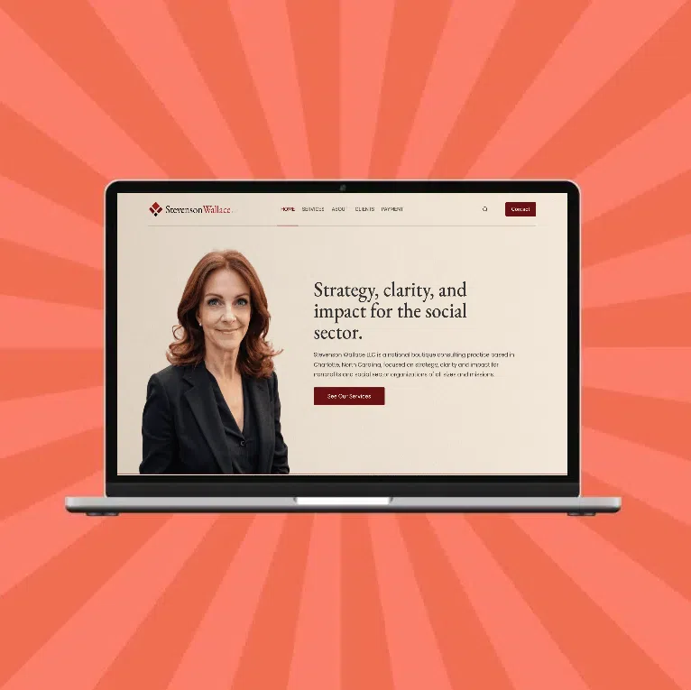 A screenshot of the website for Steven Wallace LLC, a small business that relies on Cornershop's digital marketing services 