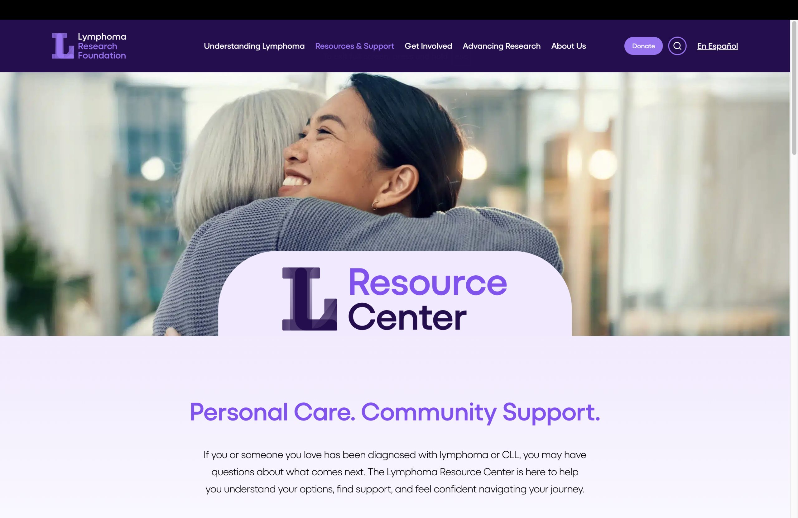 Building a Community Hub for the Lymphoma Research Foundation’s New Resource Center