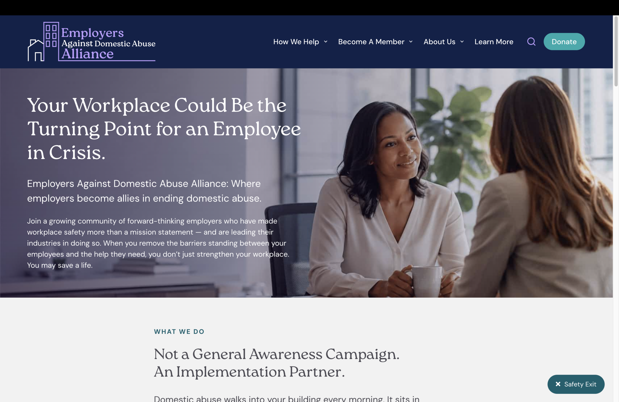 Building a Trusted First Home for Employers Against Domestic Abuse Alliance